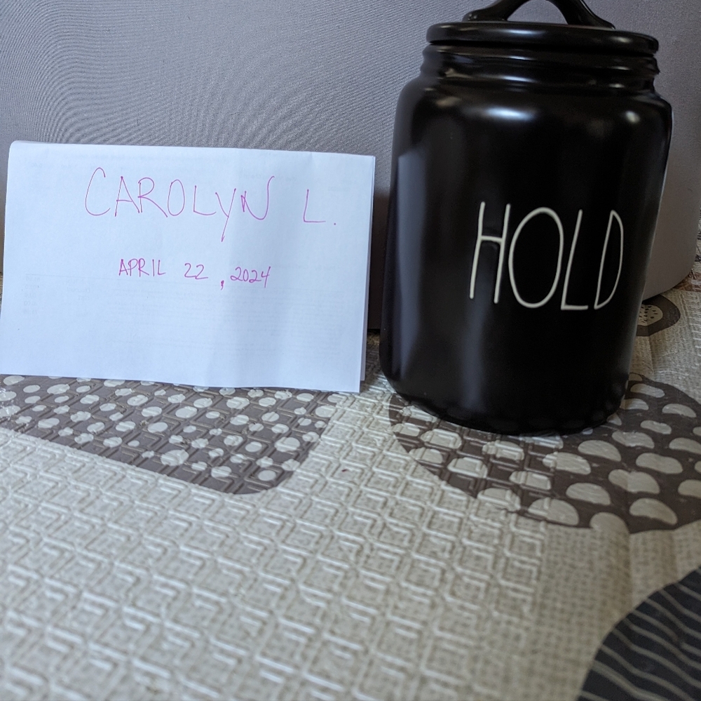 Rae Dunn Black Hold Canister